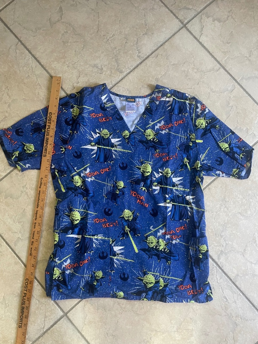 Star Wars Yoda Scrub Top